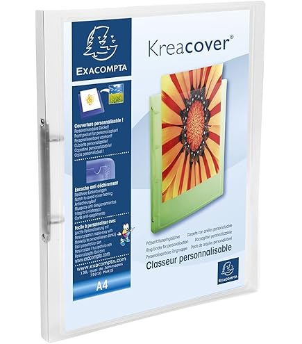 Exacompta A4 Ringbuch Mit 2 D-Ringen - Weißes PP-Ordner Für Büro & Schule