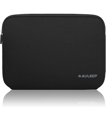 Housse Néoprène étanche Pour Tablette 10-11 Pouces - Noir/Rose, Zip Métal, Protection Anti-rayures
