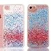 Produktbild iPhone 7 Flüssig Hülle,iPhone 7 Glitzer Hülle,Soft TPU Case Hülle für iPhone 7,Niedliche Klar Flexible Cool 3D Kreative Liquid Bling Glitzer Sparkle Shiny Cut Transparent Durchsichtiges Flüssige Liebe Herz Design Muster Quicksand Treibsand Weich Kristal Plastik Tasche Handyhülle Case Cover für iPhone 7 4.7 Zoll,Blau