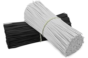 TANCUDER 400 PCS Alambre Recubierto de Plástico Bridas para Cables Reutilizables Lazos de Torcedura Jardinería Lazo de Alambre para Arreglar Ramas de Uva, Empacar Bolsas, Atar Cables (Blanco y Negro)