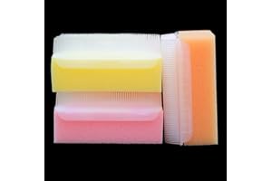 MMSGA Scalp Scrubbie Baby Cradle Cap Brush Baby Bath Scrubber Sensory Brush and Sterile Bath Sponge Double Sided Brush (3 Packs)