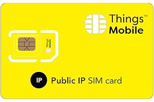 IP PUBLIC SIM Card - Things Mobile - with Global Coverage and Multi-Operator GSM/2G/3G/4G LTE Network, No Fixed costs, No Expiration Date and Competitive Rates, with €10 Credit Included