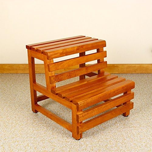 XRXY Solid Wood / Creative Step Stool / Bathtub Bilayer Stool / Bathroom / Bay Window / Shower Stool (46 * 42 cm)
