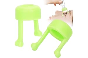 ZJCHAO Support auxiliaire portable pour bouteille de gouttes oculaires, 2 pièces – Système de fixation pratique, outil anti-tremblement pour application facile des gouttes.