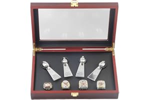 MCBEAN 1969 2019 2022 2023 KC Championship Ring with Miniature Fantasy Trophy Super Bowl Champions Ring Set NFL Souvenir Men and Women Rugby Lovers Alumni