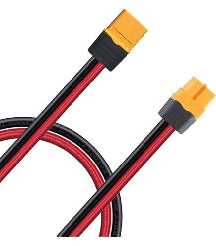 Câble XT60H Mâle/femelle 12AWG 20A – Connecteur Pour Batterie RC, FPV, Drones – Longueur 30 Cm, Transfert D’énergie Fiable