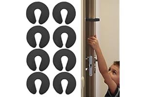 LACHT Fermaporta Bambini,8 Pezzi Fermaporta di Sicurezza in Schiuma,Fermaporta in Schiuma,Protezione Per Bambini Dito per porte, finestre, bambini, nero