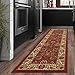 Produktbild ottomanson ottohome Perser-Teppich Oriental Bereich/Läufer Teppich mit non-skidrubber Unterstützung, Red Persian, 20" X 59"