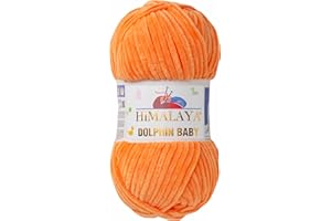 GENERIC Strickfein Himalaya Dolphin Baby Wool Yarn, Cotton Knitting Wool for Knitting, Crochet (80316 Orange)