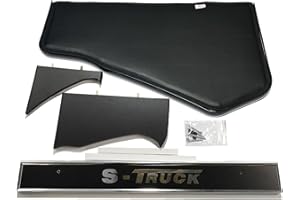 ‎KRAM-TRUCK KRAM-TRUCK Armaturenbrett-Ablage, Glatte Abdeckung, LKW-Cockpit, TV-Rack, kompatibel mit Scania S/R ab 2017, Neue Generation, 10 mm Schaumstoff, Kunstleder, verschleißfest, schwarz