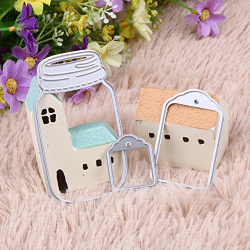 Amazingdeal365 3 PCS Kawaii Metall Form Schablonen Schneiden DIY Dekor Sammelalbum Karten Buchzeichen Lesezeichen als Geschenk für Freunde Geburtstag Kinder,Kindergarten Hobby Schule Handarbeit Unterricht usw. Ein tolles Geschenk! - 3