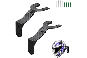 LNSYSNS 2 Pièces Support Mural Casque Moto - Support Casque Moto Mural avec Vis - Porte Casque Moto Solution Idéale de Fixation Murale pour Garages et Ateliers