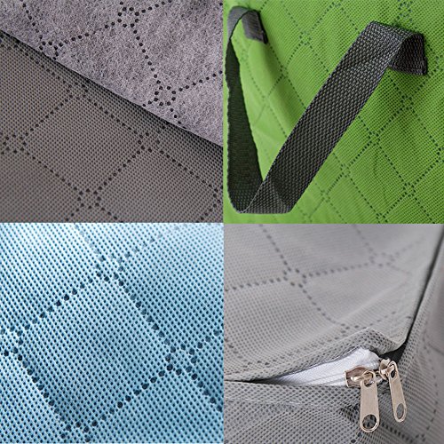 De feuilles 3 Pcs Bamboo Charcoal Große Faltbare Aufbewahrungsbox Kleideraufbewahrung für Decke Kissen Kleidung - 4