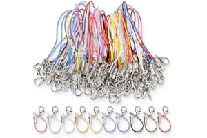 DEFGNOP Pack of 100 simple mobile phone lanyard strap for keys, key fob, mobile phone pendant, mobile phone pendant
