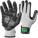 Dr.Zoo 2Stk. Profi Fellpflege-Handschuh Gr.(M) | Für jedes Haustier mit Kurzhaar, mittel und Langhaar | Als Hunde-Bürste, Katzen-Bürste und Pferde-Bürste oder Striegel | Grooming glove zum entfernen von Katzenhaaren u. Hundehaaren