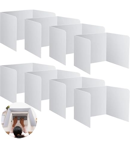 Desk Divider Privacy Acoustic Panel - Sneeze Guard Foldable U-Shaped - View #4