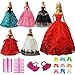 Produktbild ZITA ELEMENT 15 Stück Puppenzubehör für Kleidung Puppenkleider Mode Partykleider Ballkleid Outfit Abendkleid Schuhe Kleiderbügel Handtasche