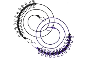 Corde à Linge Flexible, Wanxida Portable Étendoir à Linge avec 13 Boucles de Positionnement Noires pour Camping Randonnée Voyages de Plage et l'utilisation à Domicile Séchage (Noir Pourpre)