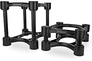 IsoAcoustics Iso-Stand Series Speaker Isolation Stands with Height & Tilt Adjustment: Iso-200 (20 x 25.4 cm) Pair