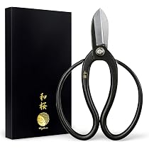 Wazakura Ciseaux Ikenobo Classique 165 Mm – Acier Carbone Noir Forgé à La Main Au Japon Pour Ikebana, Bonsaï Et Jardinage