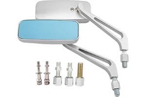 YUJYGAO M8 M10 chromés moto Rectangle rétroviseur guidon aile rétroviseur pour Bobber Sportster XL883 1200 48 Dyna Street Glide Softail Rock King Rocker