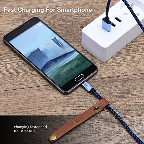 Micro USB Kabel, TYJTECH 2-Pack 3.3ft/1m Micro USB Schnellladekabel Geflochtenes Kabel High Speed Sync für Android Smartphones, Samsung Galaxy, HTC, Huawei, Sony, Nexus, Nokia, Kindle und mehr (Blau) - 6