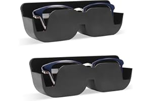 AOROPS Auto Brillenablage, 2 Stück Brillenetui Auto Sonnenbrillen 165 mm x 55 mm x 35 mm, Aufbewahrung Halterung Selbstklebend mit Filzpolsterung für Brillen im Auto Brillenetui Ablagebox