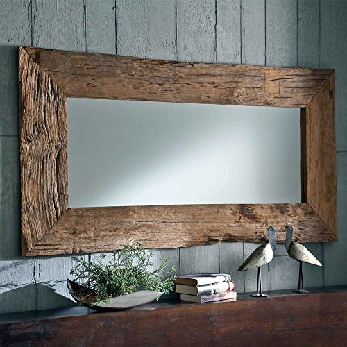 Spiegel mit Rahmen Teak Altholz Breite 150 cm Pharao24