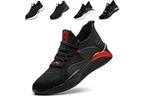 NASOGETCH Chaussures de Sécurité Homme Femme Chaussures de Travail Légère Respirant Baskets de Sécurité