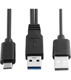 Cavo USB 3.0 Doppio Maschio A USB 3.0 Maschio Con Alimentazione Extra Per Disco Rigido Esterno