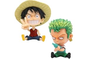 IFHDO 2Stück One Piece Anime Figuren Charakter Puppenmodell Anime PVC Modell Action Figure Toys Desktop Ornaments Collectable Supplies Gift für Kindergeburtstag 8cm