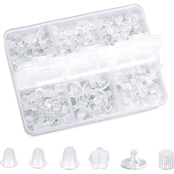 200 Fermoirs Sécurisés Pour Boucles D'oreilles - Silicone Transparent, Hypoallergénique, Fabrication De Bijoux