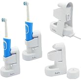 Perlin 2'li Elektrikli Diş Fır&ccedil;ası Tutucu Duvara Monte Yapışkanlı Şarjlı Diş Fır&ccedil;ası Standı Delme Gerektirmez Banyo Organizer