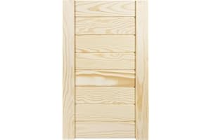 ‎DECOMEISTER DecoMeister Lamellentür 294x474 mm Holztür Profiltür Natur mit geschlossenen Profilbretter für Schränke, Regale, Möbel aus Kiefer Holz unbehandelt einzeln