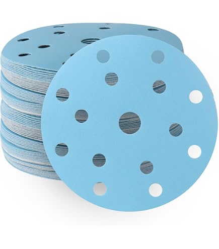 100 Disques Abrasifs 150mm Grain 40 à 2000 pour Ponçage Polissage