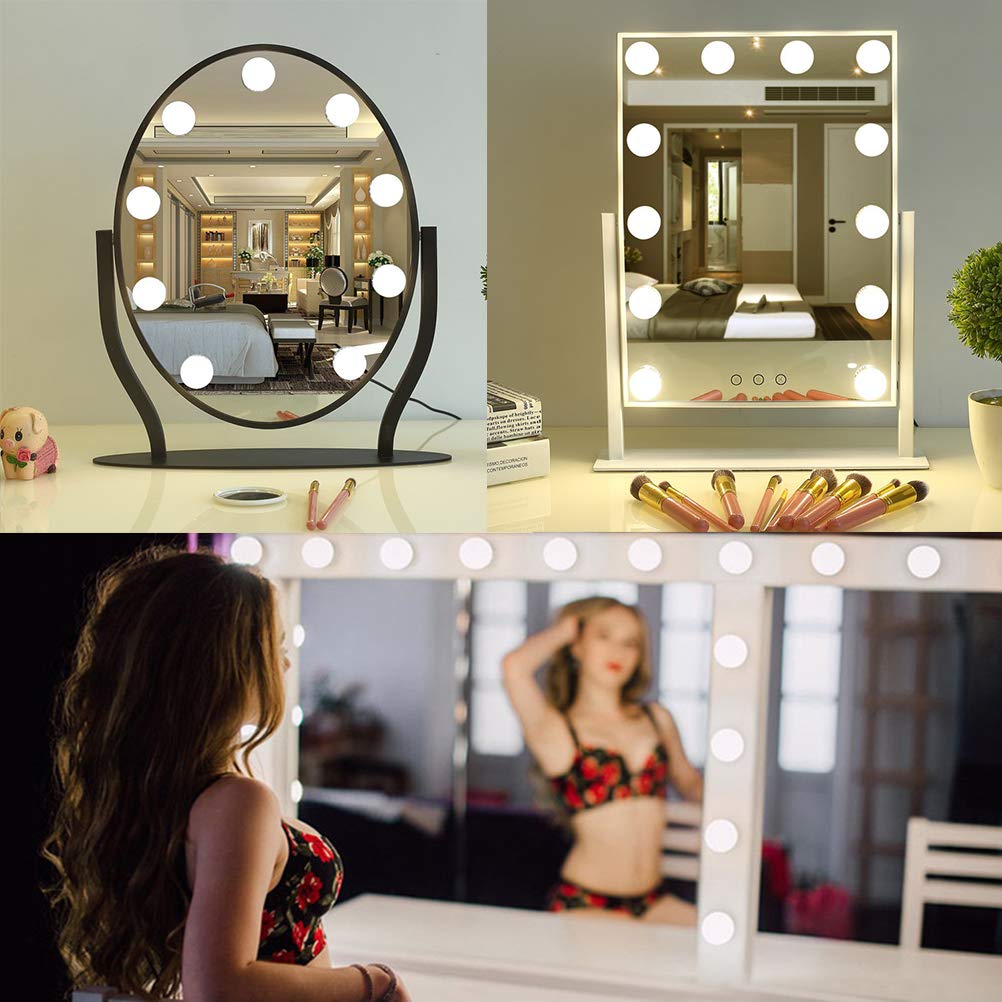 Timesetl Led Vanity Mirror Lights Kit Makeup Lights With 10 Dimmable Light Bulbs Usb Charge White Beauty Make Up Mirrors Mirrors Tools And Accessories Best News And Deals