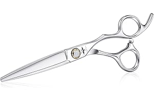 PURPLEBIRD Hairdressing Scissors 6 Inch Professional Barber Scissors Japanese Stainless Steel Hair Shears for Men, Women and Kids with Ball Bearing Tension System