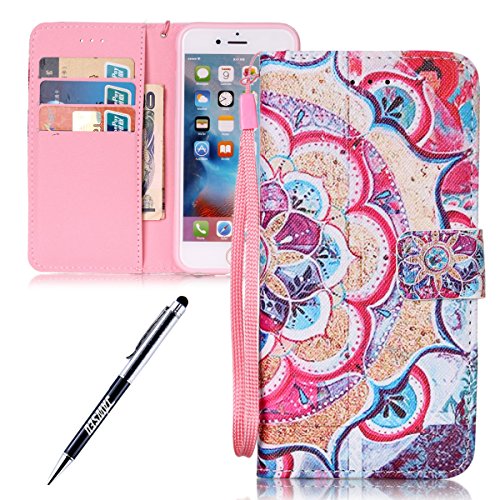 détail iPhone 6S, iPhone 6 Coque en silicone, jawseu Gradient paillettes Soft Gel Silicone TPU Bumper Case Etui Shinning Bling Coque de protection arrière arrière en TPU souple Housse étui coque en silicone cover pour Apple iPhone 6/6S 4.7 + 1 x noir paillettes Bling Stylet de gradient pink iPhone 6/6S 4.7 Zoll Bunt Blumen