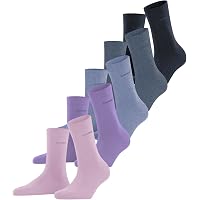 Chaussettes ESPRIT Lot De 5 - Coton Bio, Uni, Mixte Enfant, Tailles 23-38 - Confortables, Couture Plate