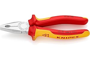 Knipex Alicate universal cromado, aislados con fundas multicomponentes, según norma VDE 180 mm 03 06 180