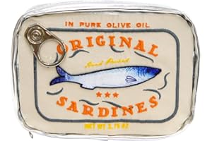 CHAMAIR Makeup Bag - Toiletry Bags for Women Canned Sardines Style Cosmetic Bags Coquette Skincare Bag Travel Wash Bag Ladies Make Up Bag (Beige)