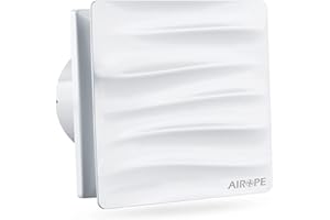 AIROPE-100 mm,Aspiratore,Design Moderno e Aspetto Estetico,Ventola Estrazione Ventilazione +Valvola di non Ritorno Aria,92 m³/h,Silenzioso per Bagno,Wc,Cucina Buro,Garanzia 5 ANNI