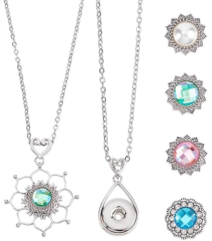 Soleebee 30 stuks gemengde knopen van aluminium, 12 mm, inzicht geleiderails, drukknopen, sieraden