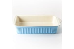 Hanseküche Casseruola in ceramica di alta qualità - Ideale per lasagne, sformati o tiramisù, grande casseruola, pirofila da forno, lasagne rettangolari (azzurro)