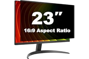 Pozlle Protector de privacidad de pantalla de computadora de 23 pulgadas para monitor de escritorio de pantalla ancha de 16:9, filtros de privacidad de luz azul antirreflejos y película protectora de