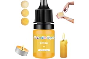 CHUNXIN Candle Dye,Liquid Candle Dye for Soy Wax,Wax Dye for Making Candles - Highly Concentrated Wax Colouring for Candle Making, Liquid Soap Colourant for Bath,Handmade Soaps, Slime, Craft#Yellow
