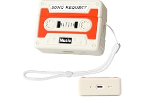 Etui na słuchawki Airpods Pro 2. generacji, XMBYGY Silikonowe etui ładowarki Airpods Pro 2 z ochronną powłoką z uroczym rysunkowym wzorem słuchawek, z regulowanym sznurem przeciwzgubowym (pomarańczowy