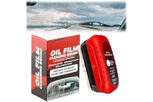 ERYNDIS Rimozione Pellicola di Olio in Vetro,Automotive Oil Film Cleaning Brush，Detergente per Vetri Auto,Anti Appannamento Pulitore Idrorepellente Vetri Auto, Pennello per pellicola ad olio rosso