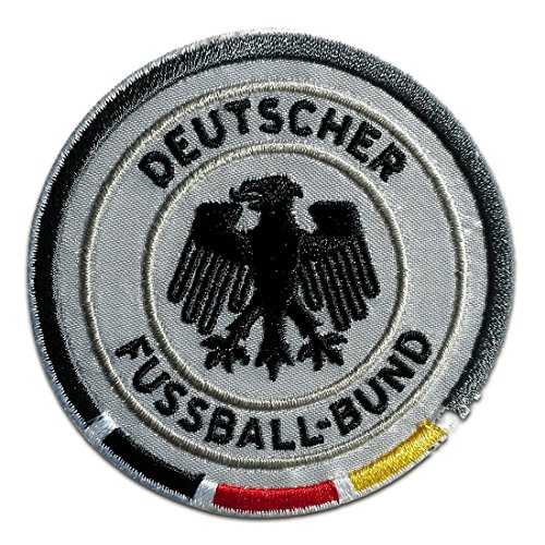 Aufnäher / Bügelbild - Deutscher Fußball Bund Logo - weiß - Ø7cm - Patch Aufbügler Applikationen zum aufbügeln Applikation Patches Flicken