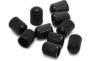 SHARK POWER GEAR Tyre Valve Caps Pack of 10 Car Accessories Black Dust Caps for Car Tyres, Bikes, Bicycles & MotorBike Anti-Rust Air Valve Dust Caps Universal Fit for Car, Wheel, Tyre, and Bike Valve Stems